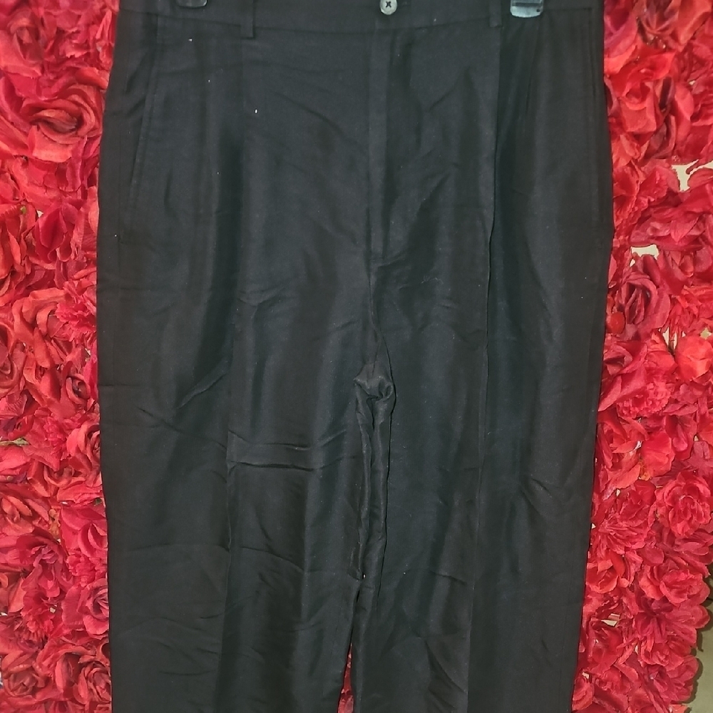 Claiborne Classic Black Men's Dress Pants Rayon/Polyester Size 31/32